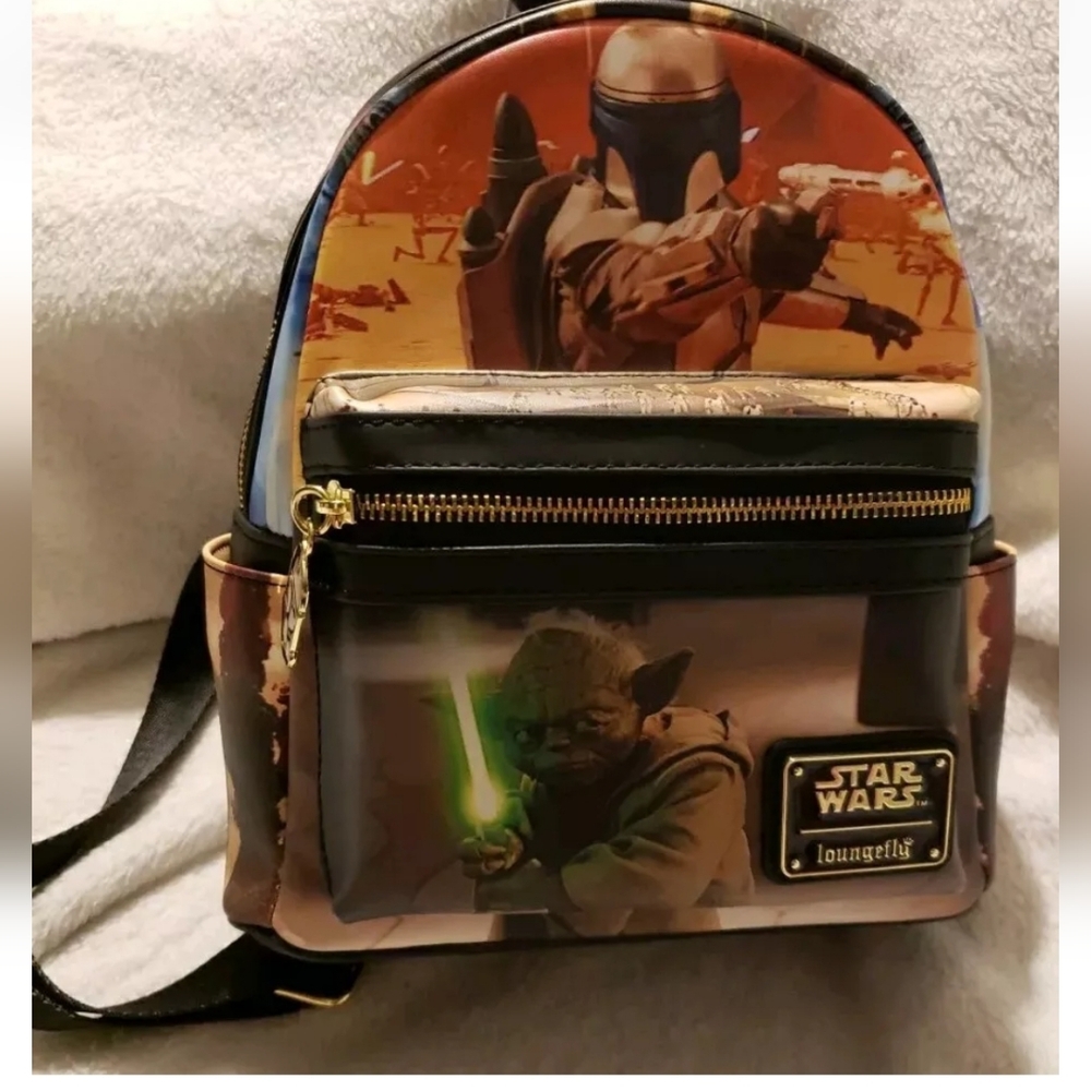Star Wars Attack of the Clones Scene Loungefly Backpack Bag  [LOUSTBK0385]